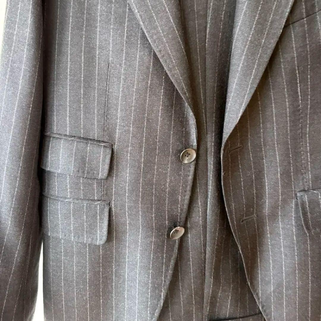 スーツセレクト　グレー ストライプジャケット 二つボタン