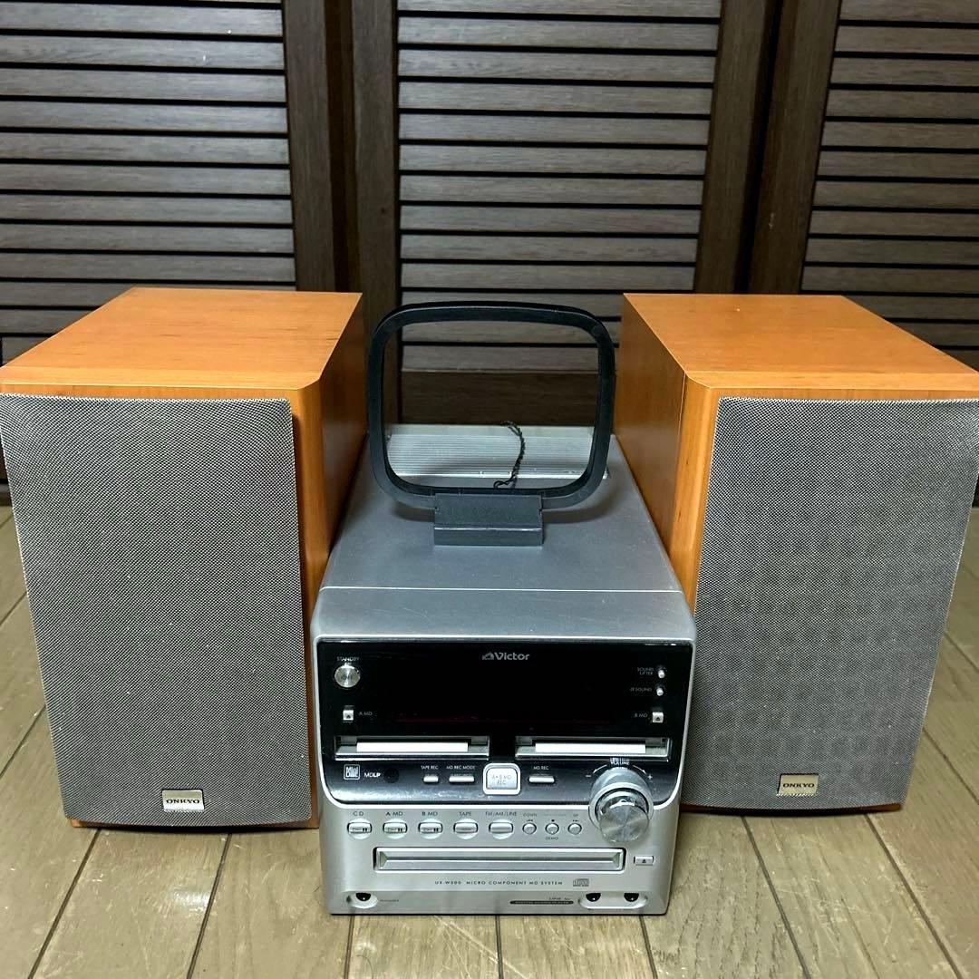 ビクター　CD MD カセットデッキ　CA-UXW500-S 音響　スピーカー