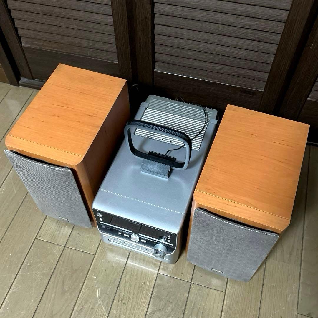 ビクター　CD MD カセットデッキ　CA-UXW500-S 音響　スピーカー