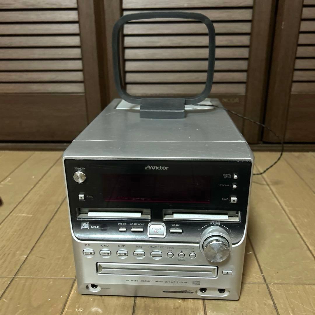 ビクター　CD MD カセットデッキ　CA-UXW500-S 音響　スピーカー
