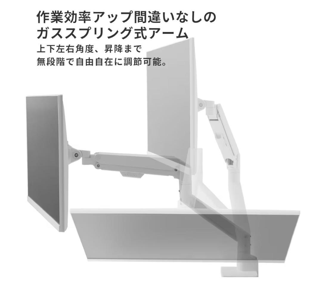 Pixio PS1D Waveモニターアーム デュアル 黒 ブラック