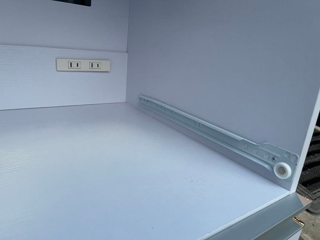 DORIS キッチンラック レンジ台 幅60 キャスター・コンセント付 組立式