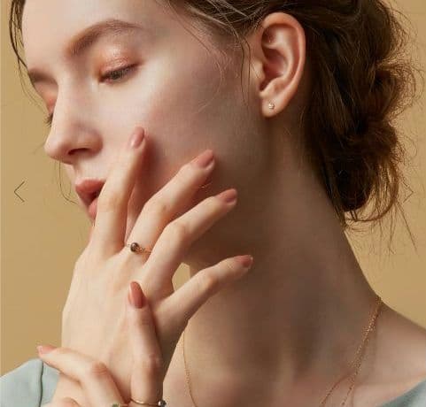 ageteアガット　K18ダイヤモンドピアス　片耳のみ