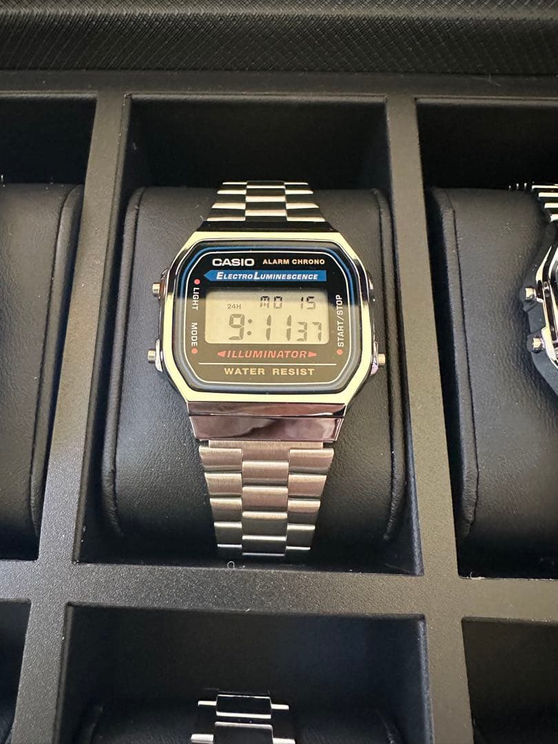 CASIO 鑑賞用メタルバンドチプカシ10本セット 時計ケース付き