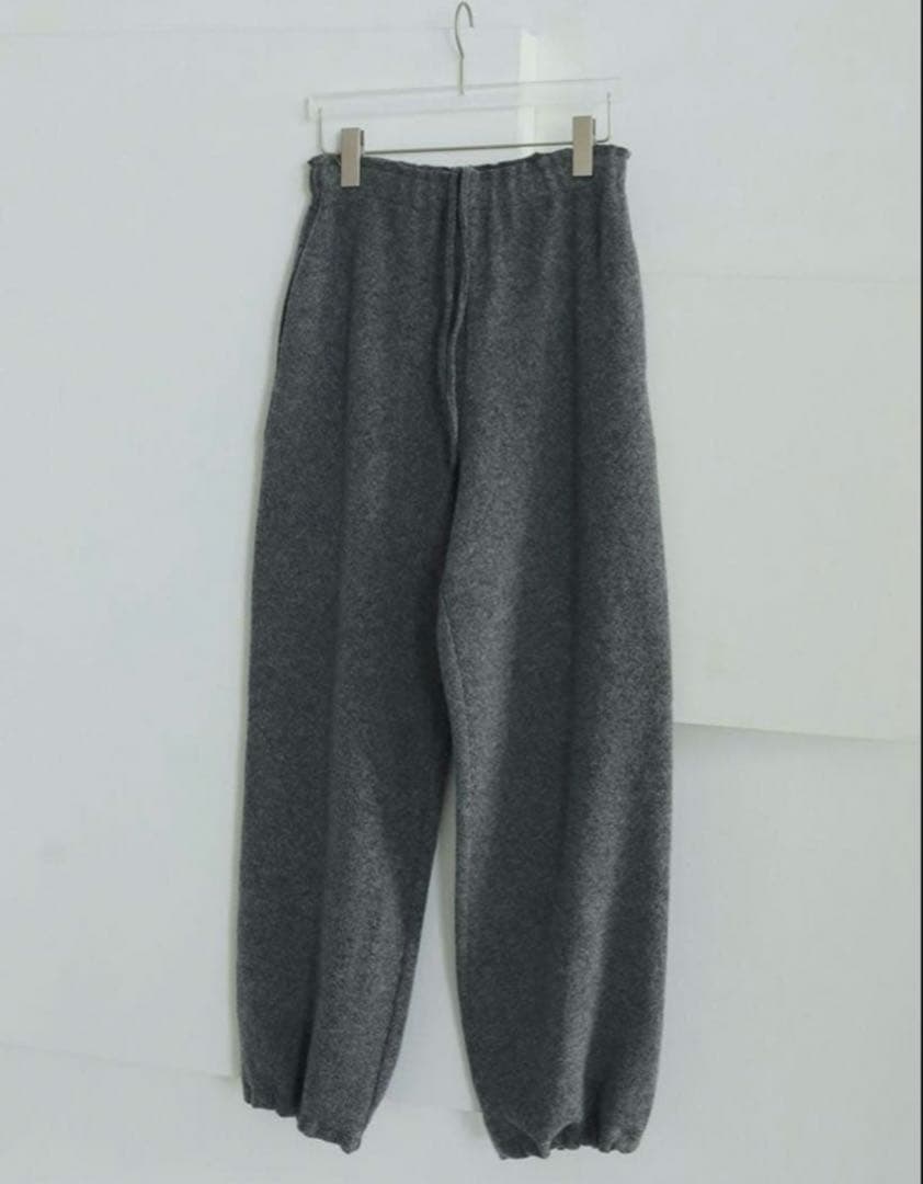 タグ付未使用 anuke Drawstring Wool Pants GRY