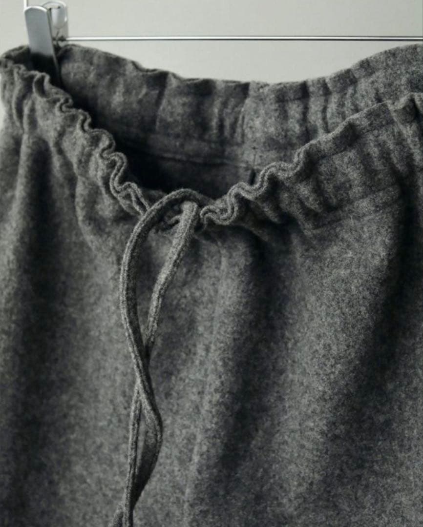 タグ付未使用 anuke Drawstring Wool Pants GRY