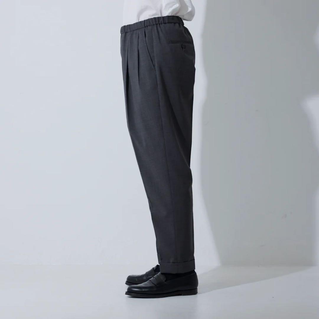 パンツ :colon CPT-20 2out-pleats slacks D.GRY 3