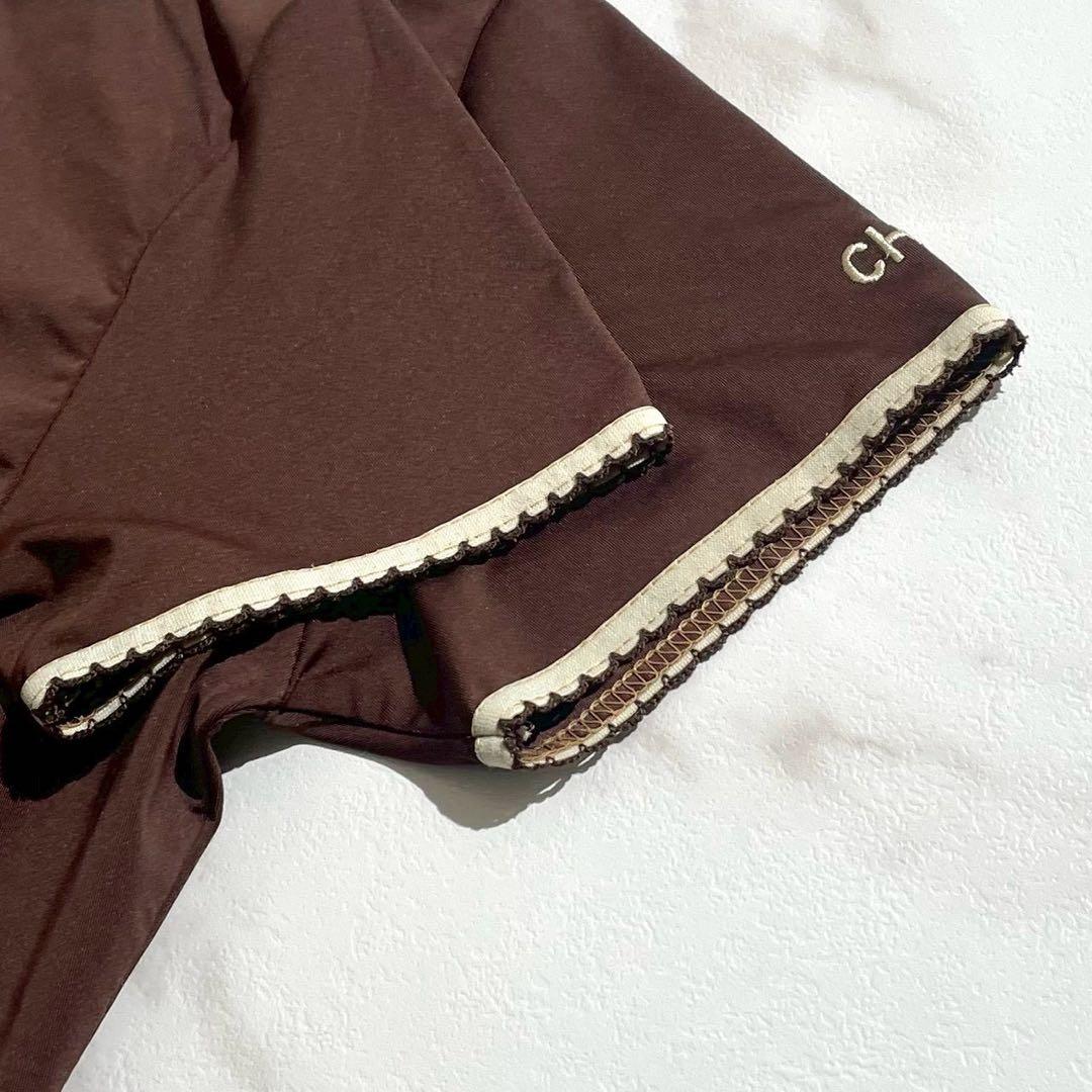 美品✨️CHANEL ココマーク刺繍 ロゴ ビンテージTシャツ エンブロイダリー