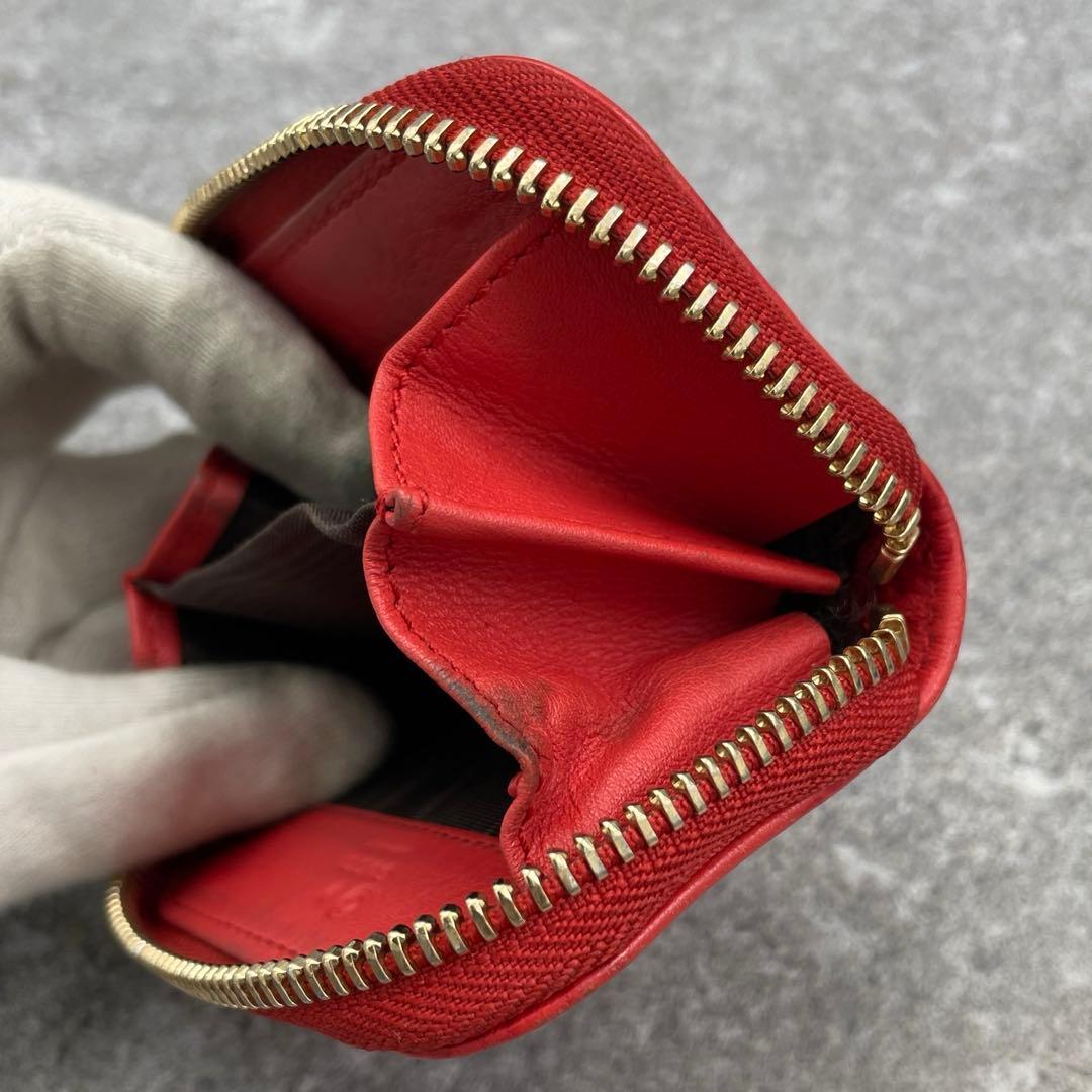 【美品】GUCCI　グッチ　ケース　レザー　赤　レッド　GG総柄