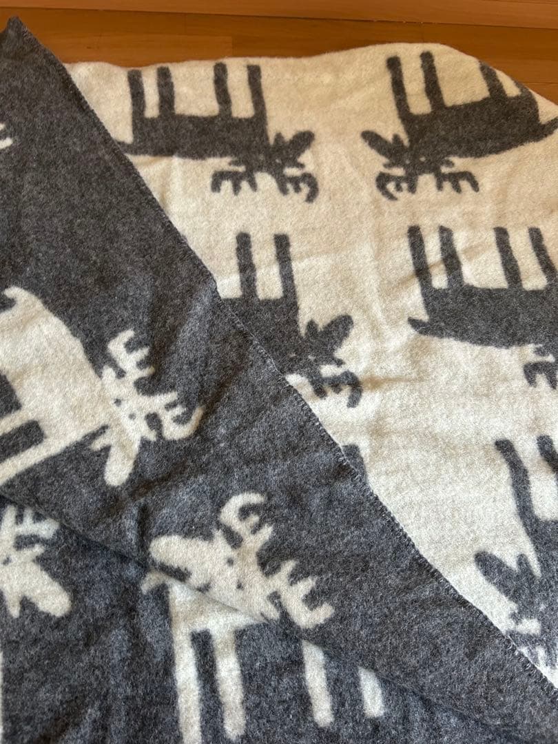 KLIPPAN トナカイ柄ウールブランケット