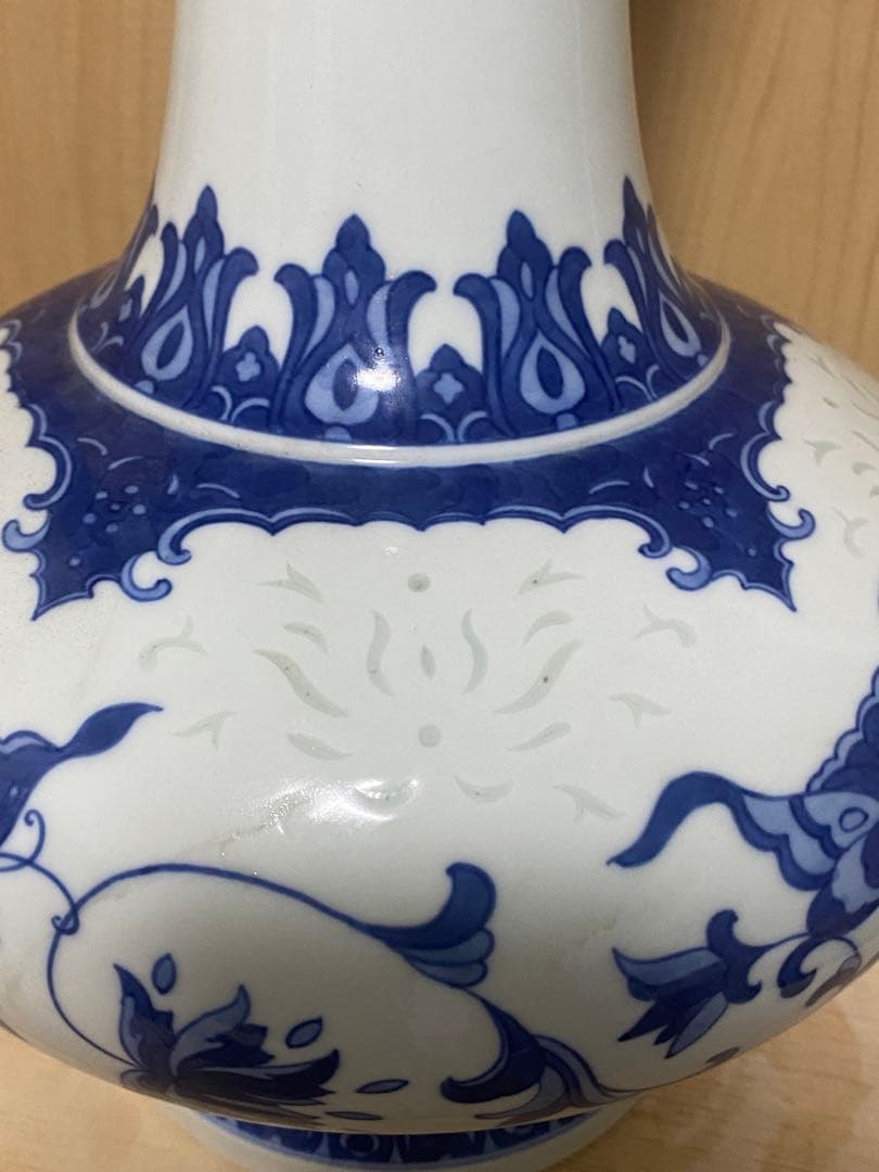 中国　景徳鎮製　染付蛍花瓶　　　　　引越しのため　売り尽くす