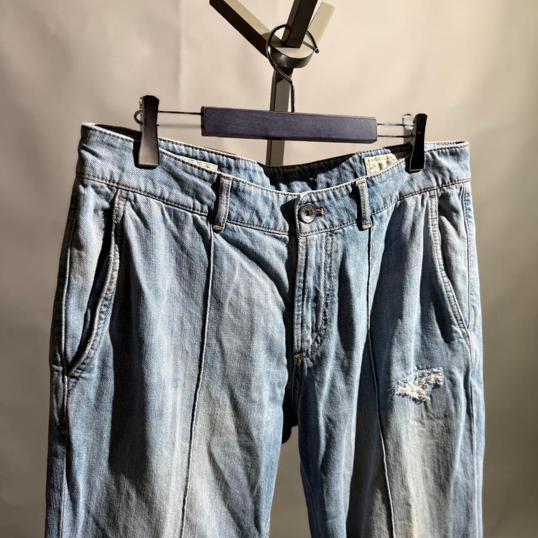 BRUNELLOCUCINELLI ダメージデニムスラックス size48