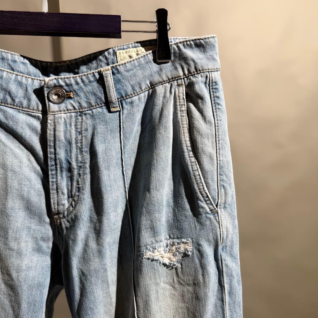 BRUNELLOCUCINELLI ダメージデニムスラックス size48