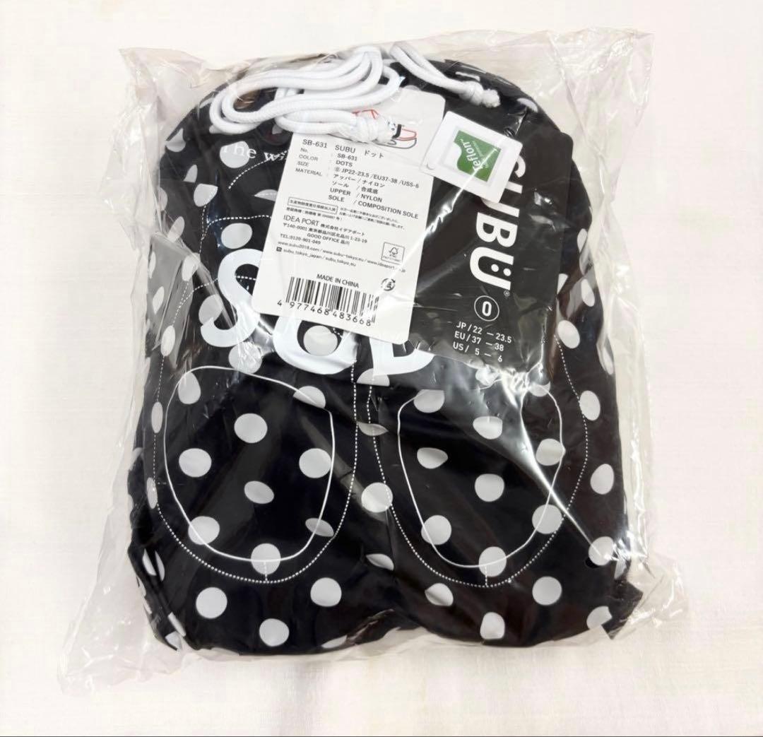 subu サンダル 水玉 スリッポン 22〜23.5cm