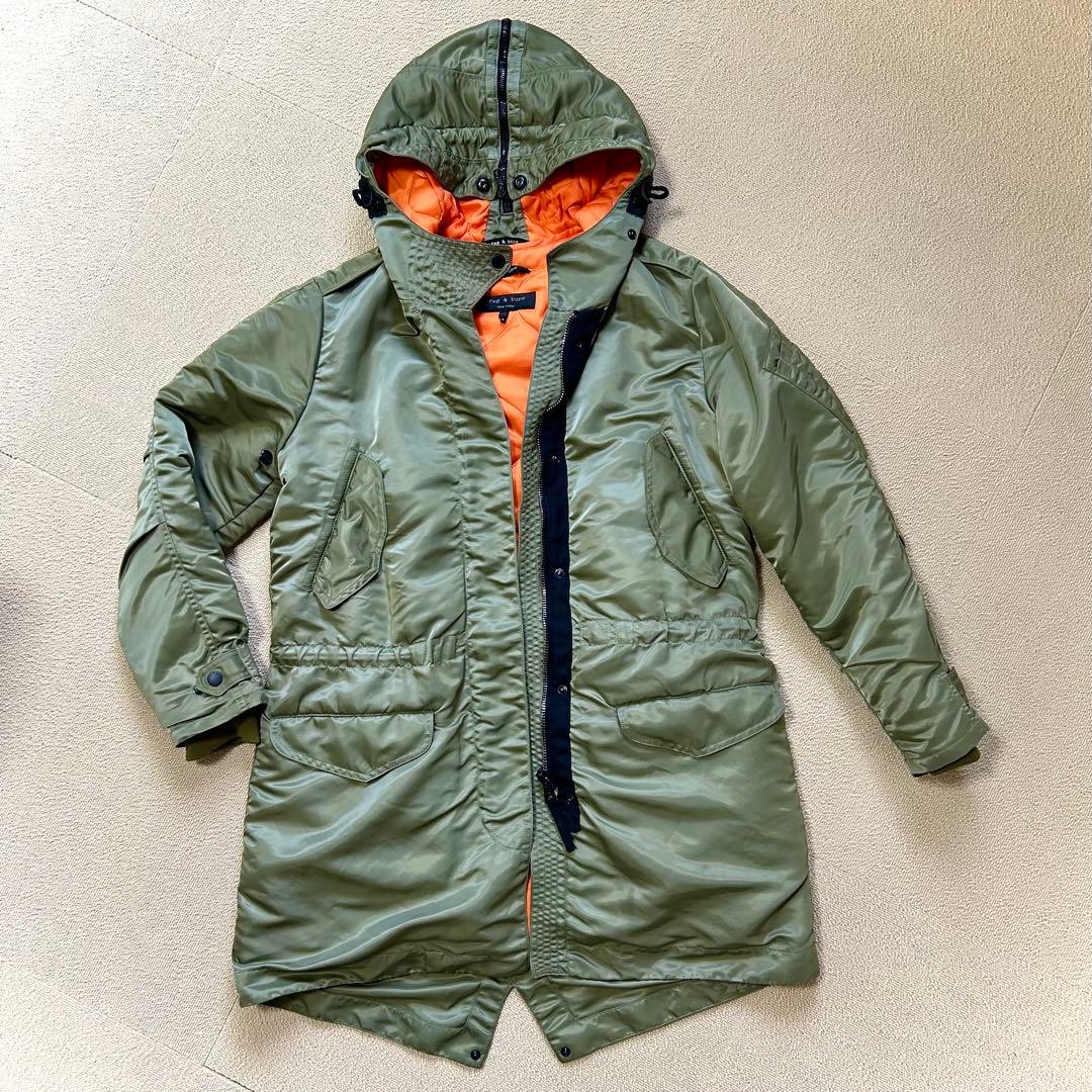 美品rag&boneミリタリーグリーン2wayコートS