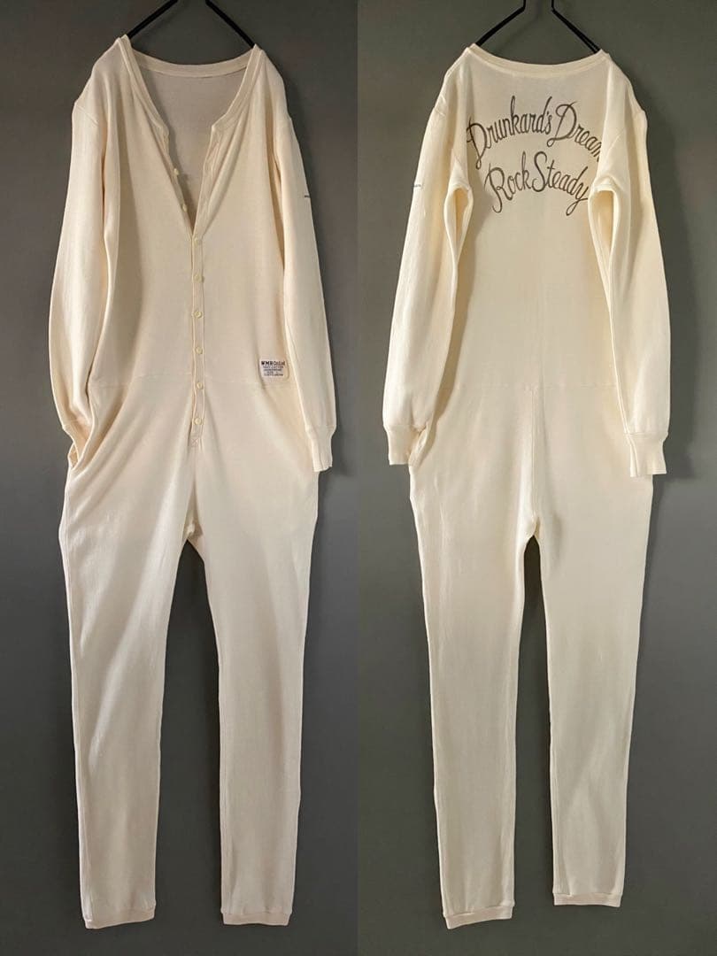 古着 WACKO MARIA ワコマリア 繋ぎ つなぎ 白 パジャマ 希少 美品