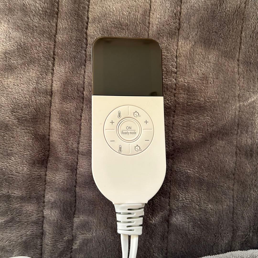 電気膝掛け毛布　長さ150×幅80cm 温度調節　タイマー　洗濯可　グレー