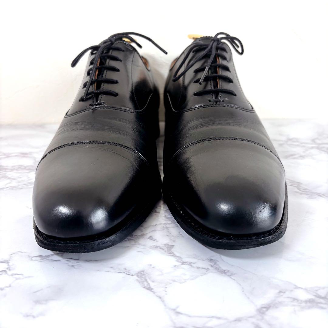 【極美品】スコッチグレイン ストレートチップ 黒 25.5 本革 日本製