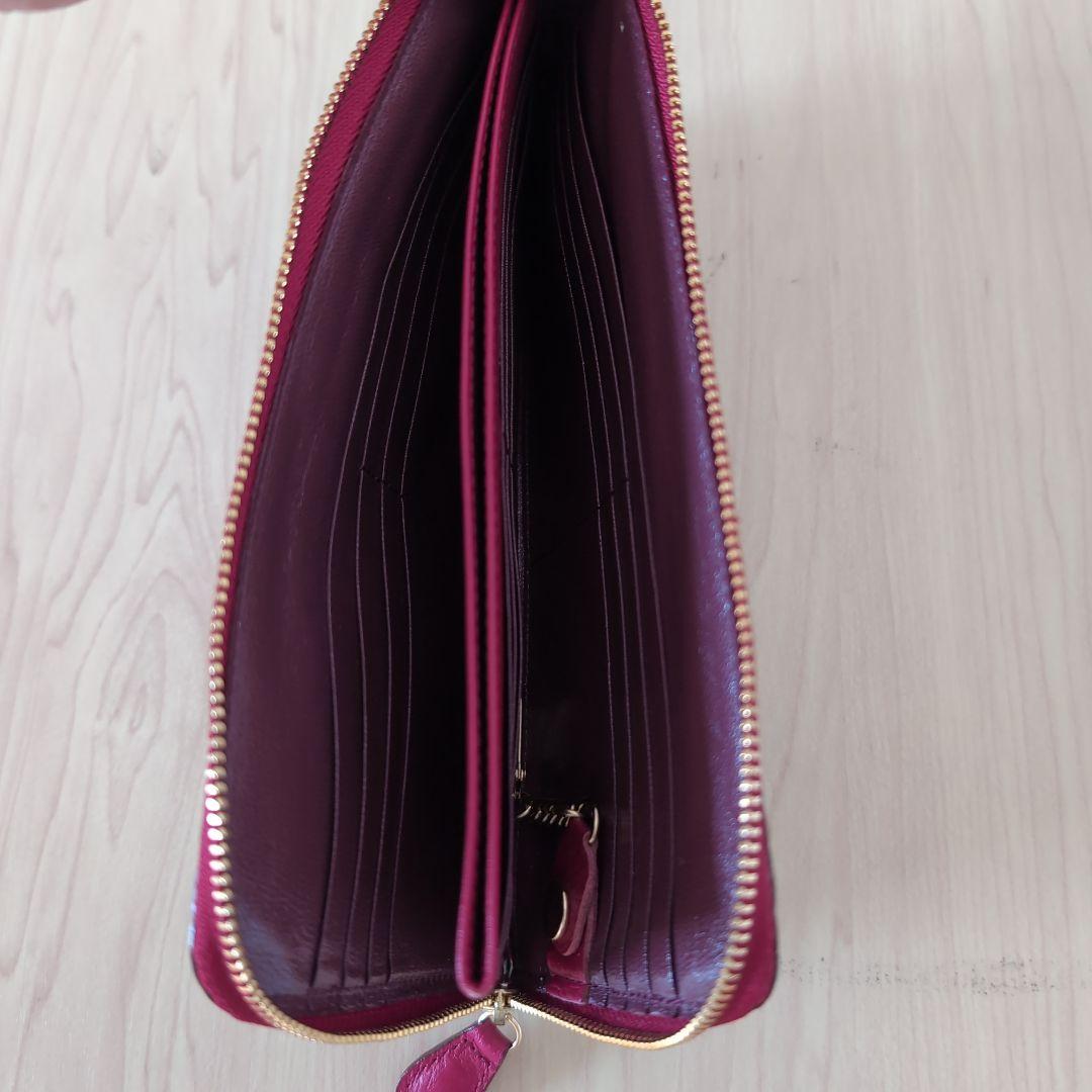 京都工芸品　浪速屋　Ｌ字ファスナー Pigエナメル 長財布