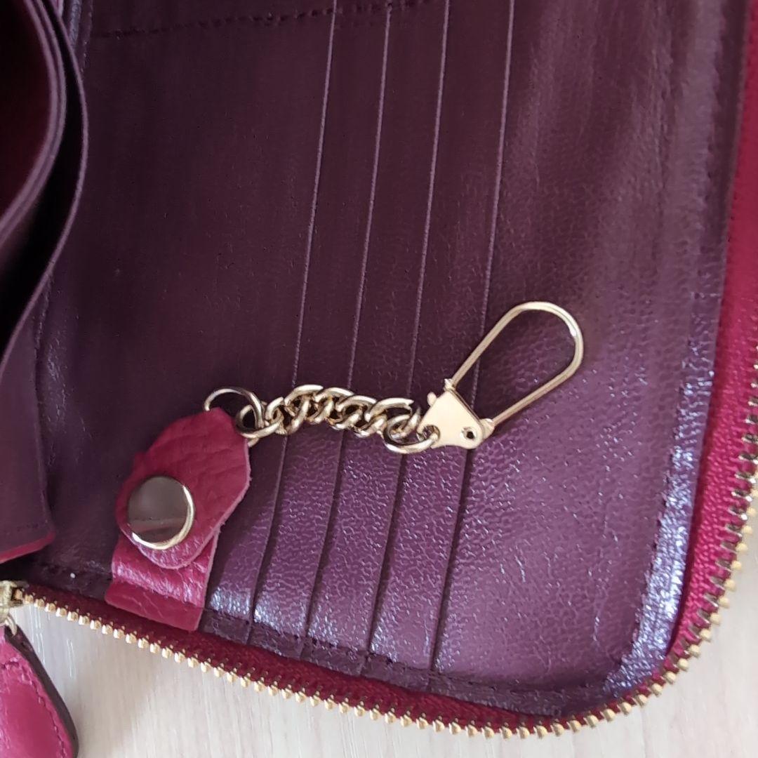 京都工芸品　浪速屋　Ｌ字ファスナー Pigエナメル 長財布