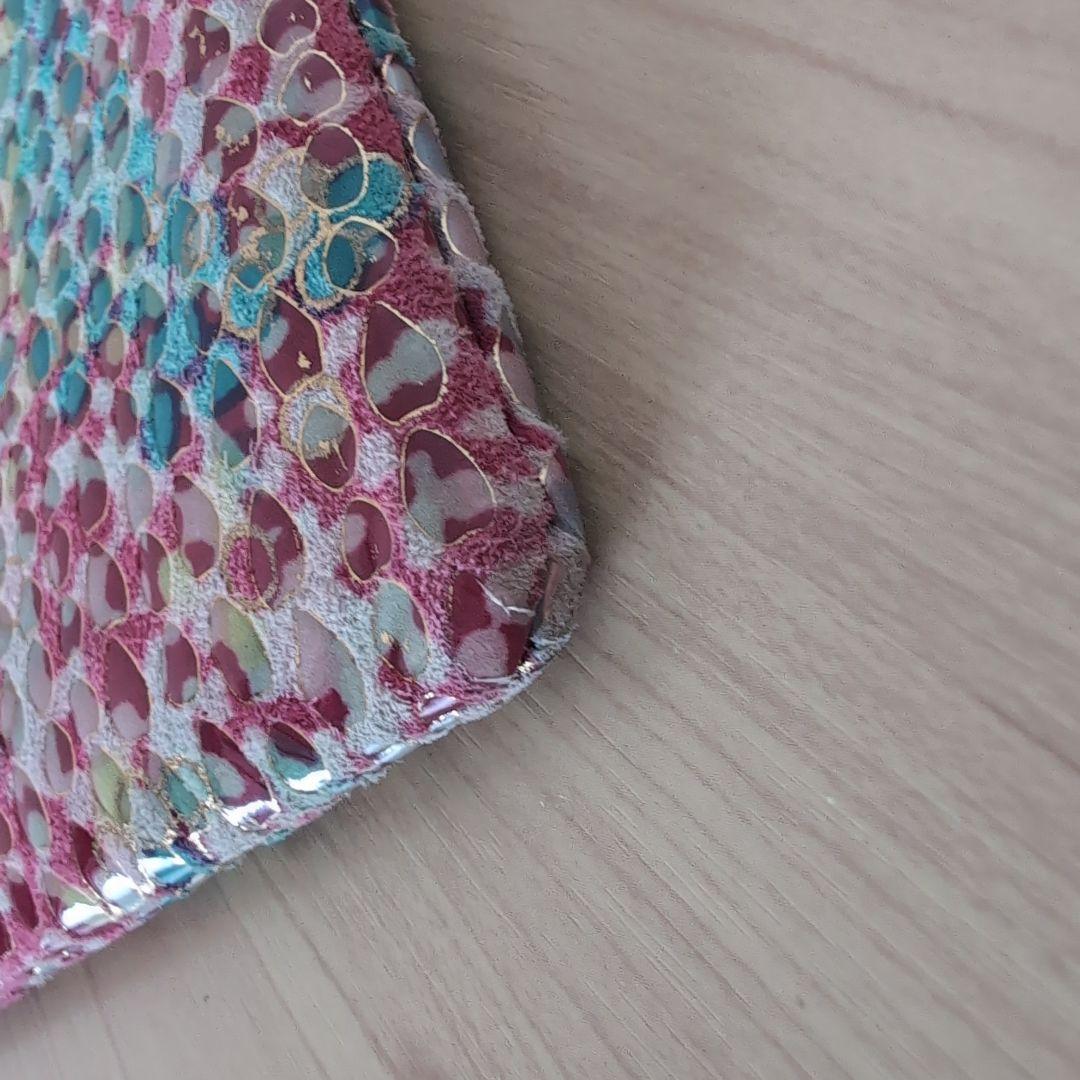 京都工芸品　浪速屋　Ｌ字ファスナー Pigエナメル 長財布