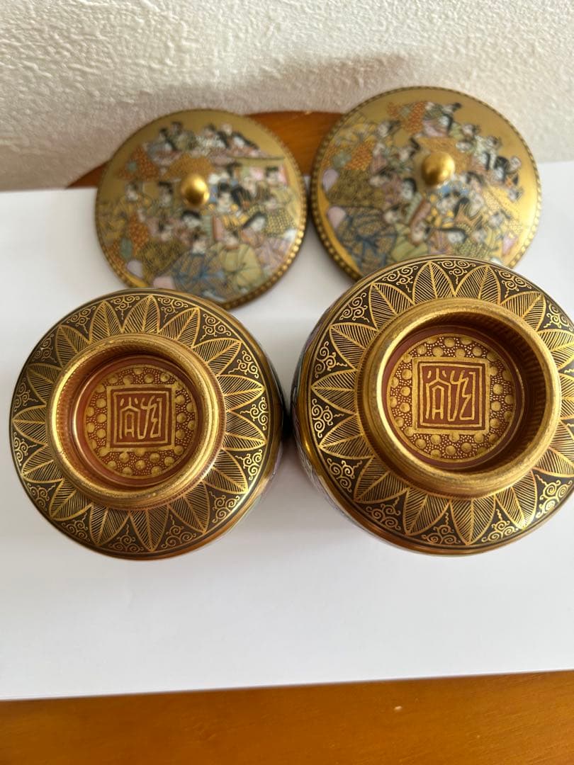 九谷焼　特大組湯呑み　金山小倉百人一首