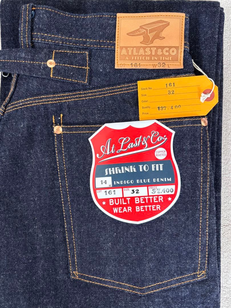 At Last & Co. インディゴブルーデニム 161/32