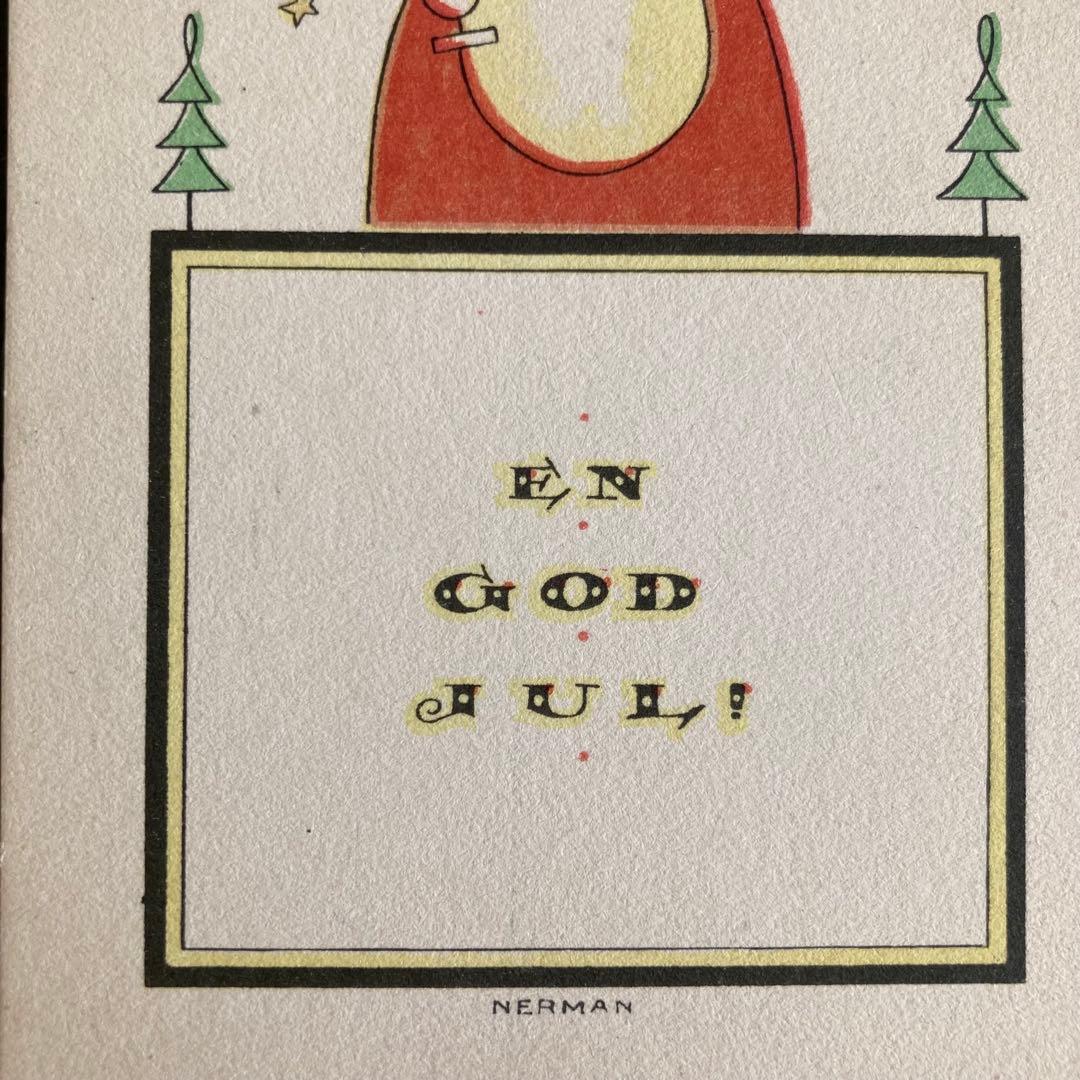 アンティークフレームC★1920年代超希少なエイナルネイマンのサンタカード入り