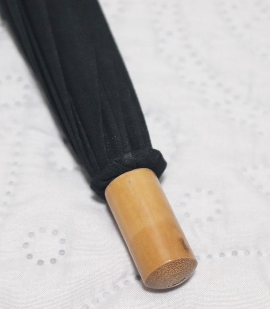 新品タグ付き【フォックスアンブレラ】長傘 英国製 繊細豪華刺繍 高級日傘 黒