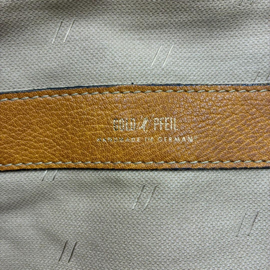 ゴールドファイル 2way ボストンバッグ 大容量 レザー ライトブラウン