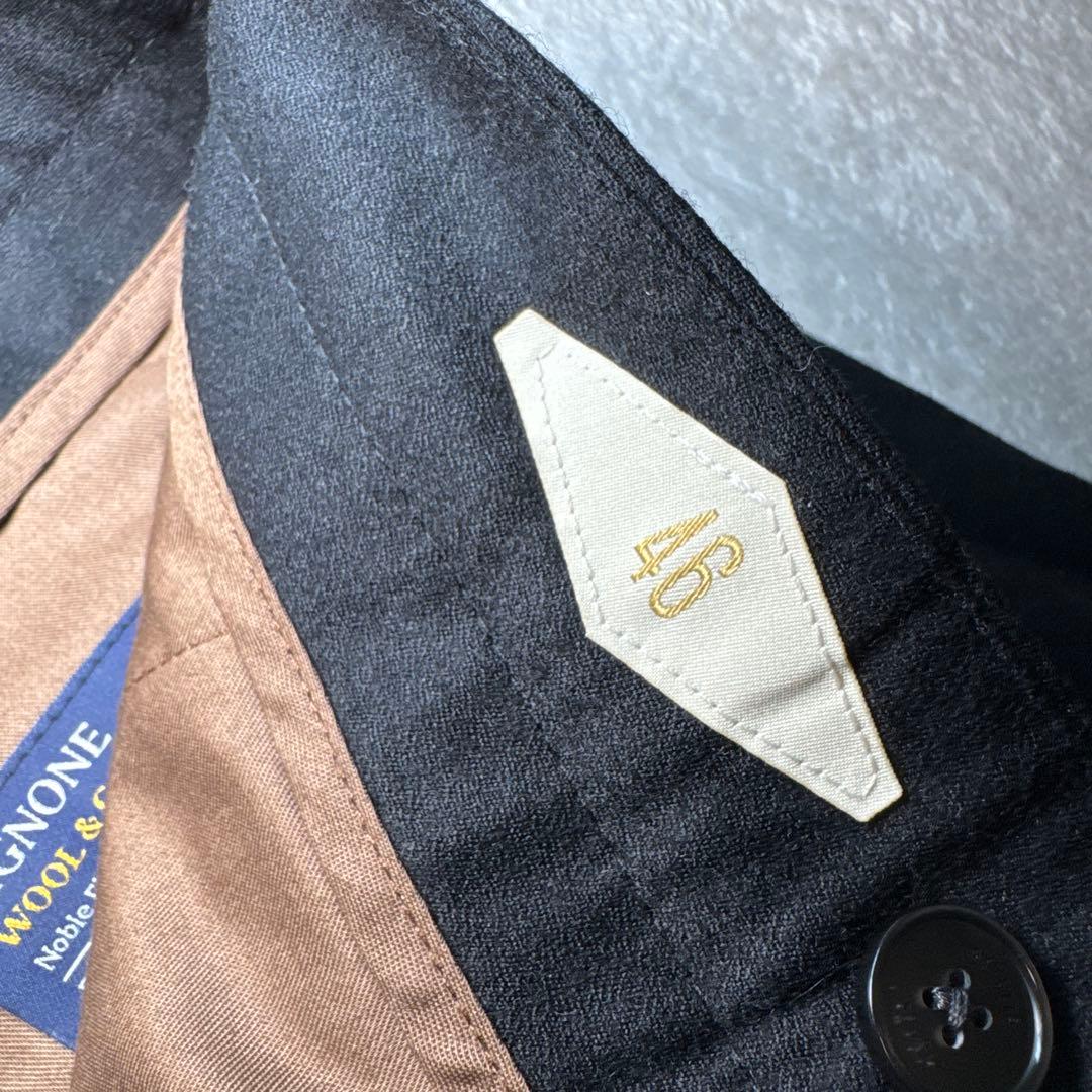 20 未使用　ブリリア　BRIGLIA スラックス　ブラック　カシミア　46