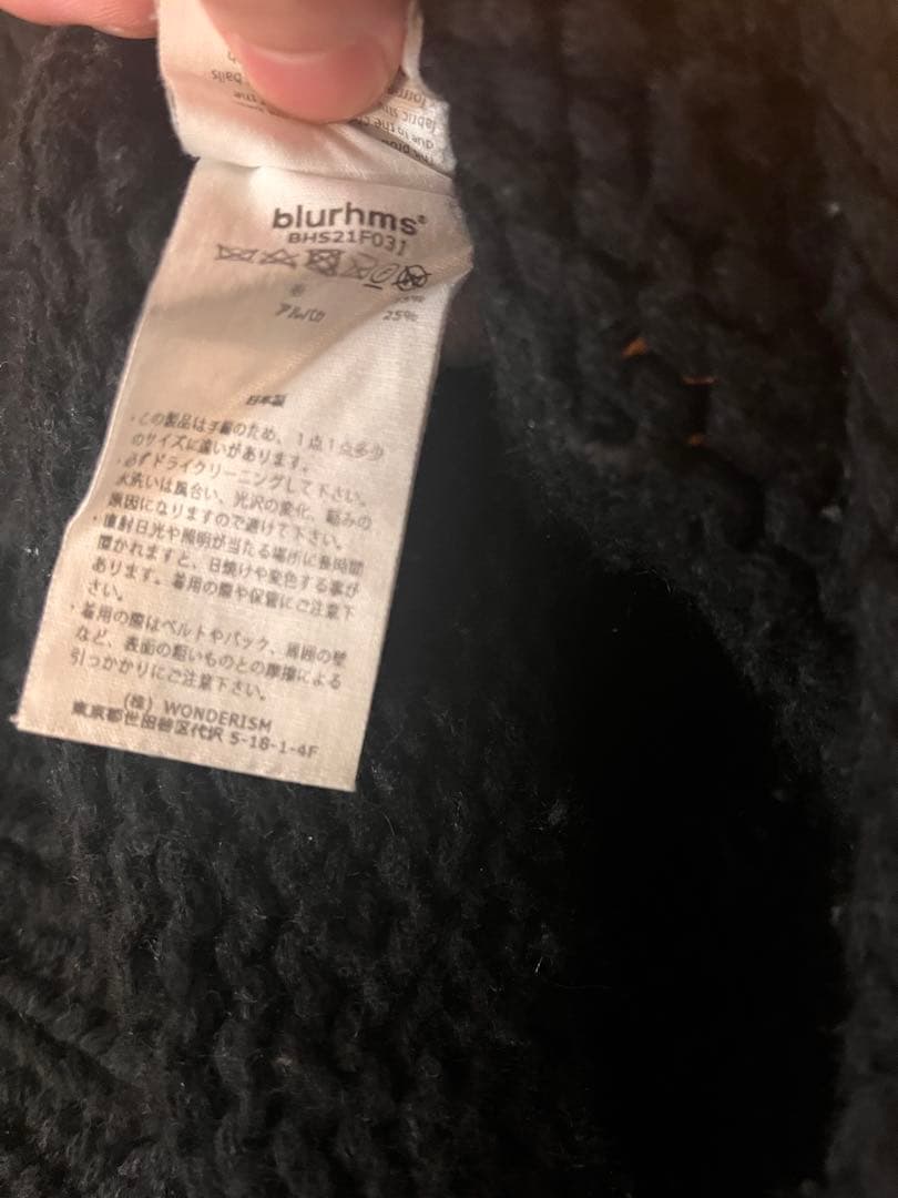 トップス blurhms Hand knitted Solid Color Nordic