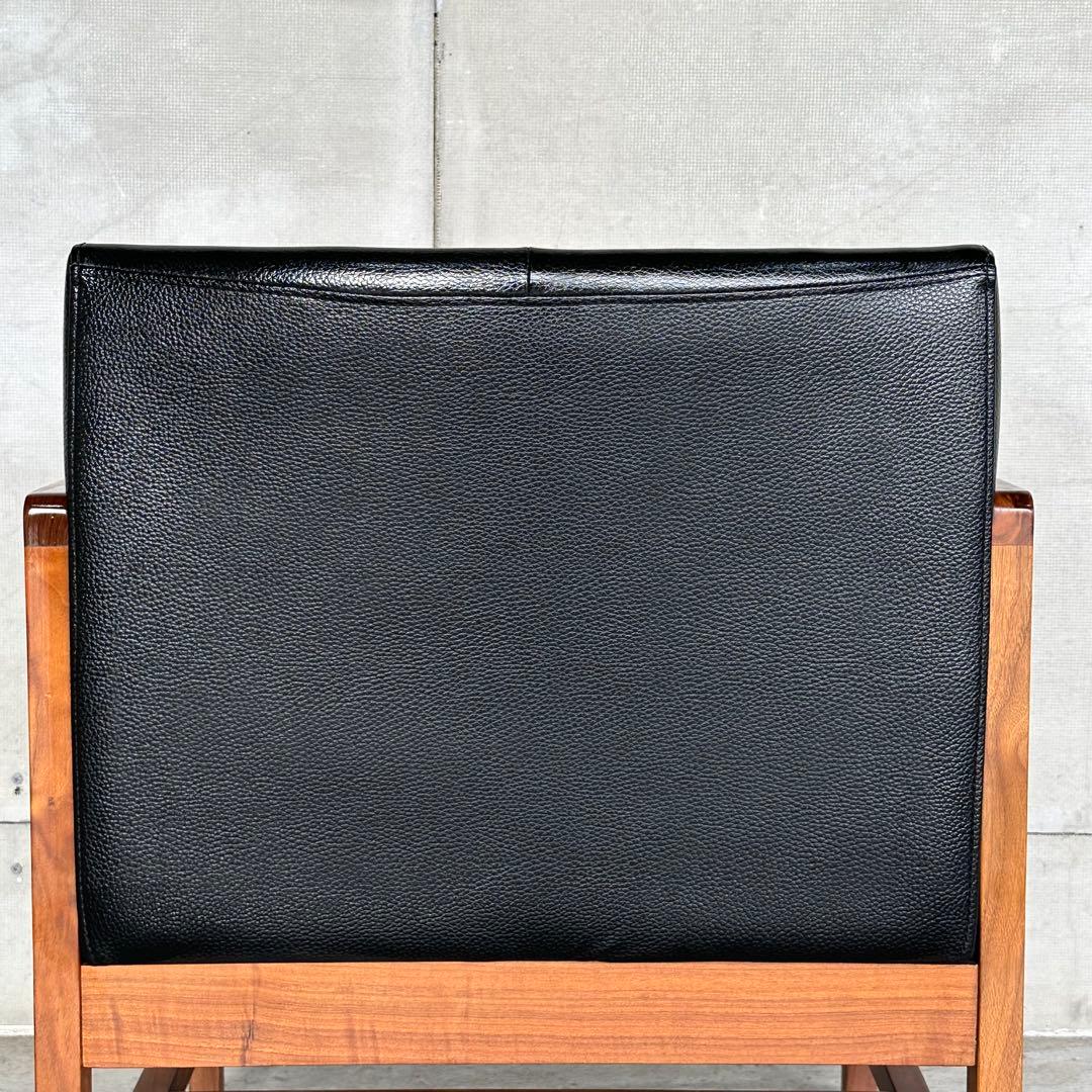 SHIGIYAMA ウォールナット ミッドセンチュリー アームチェア 天然皮革