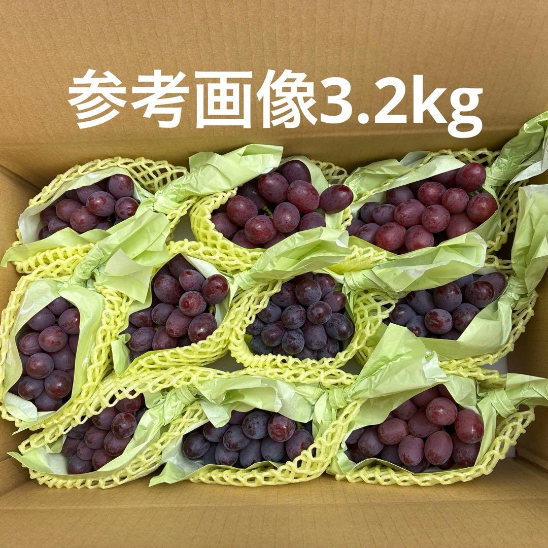 発送日おまかせ！クイーンルージュ約3〜3.3kg（房数おまかせ）お得ご家庭用