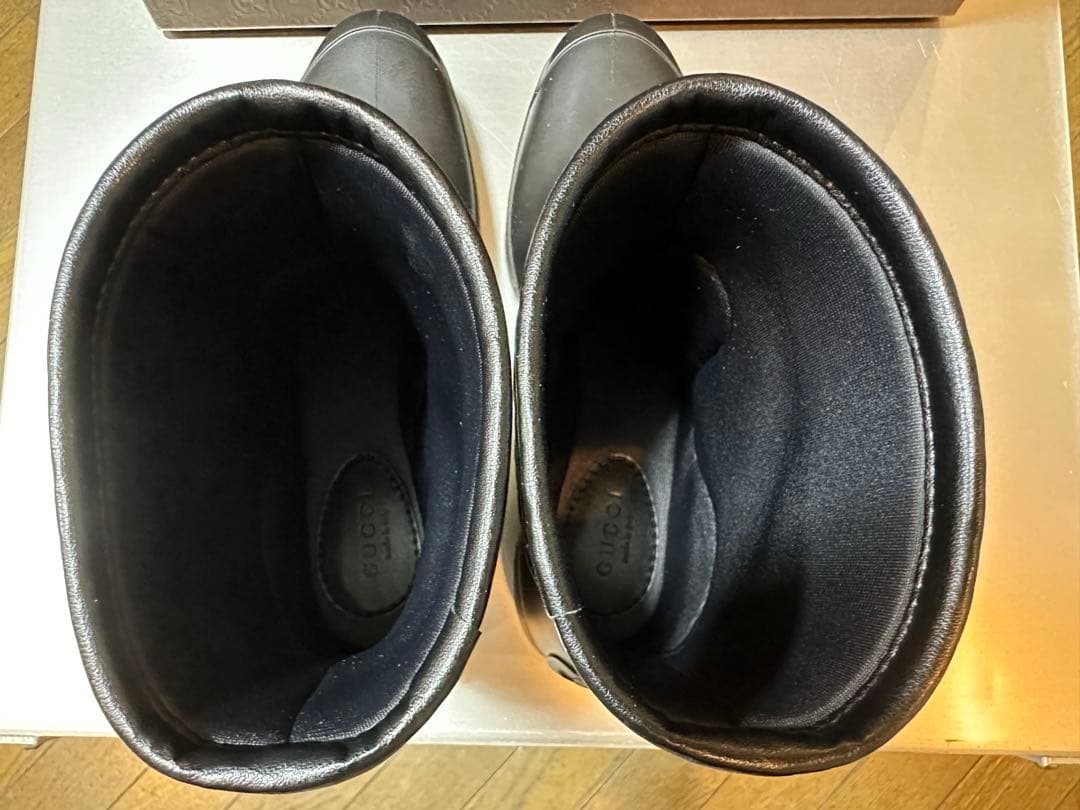 グッチ　レインショートブーツ　ブラック