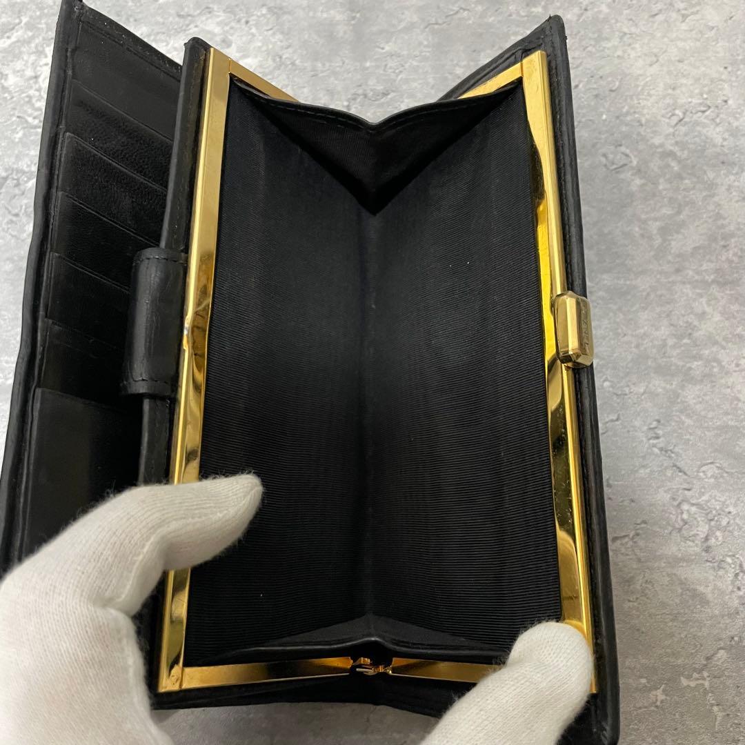 CHANEL ピコローレ ワイルドステッチ 長財布 がま口 レザー ウォレット