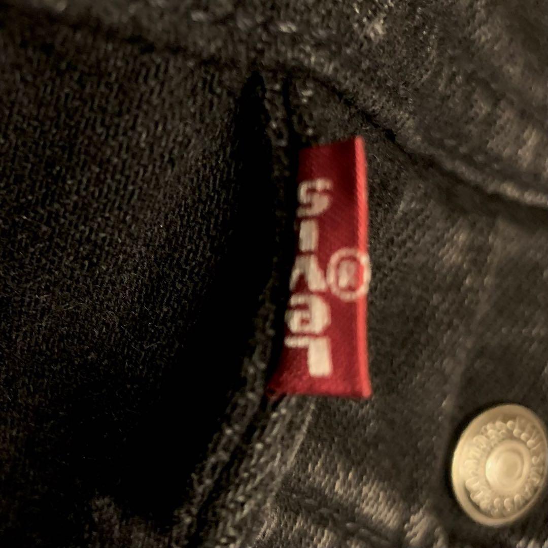 希少 90s リーバイス ブラック ボア シェルパ デニム ジャケット 古着