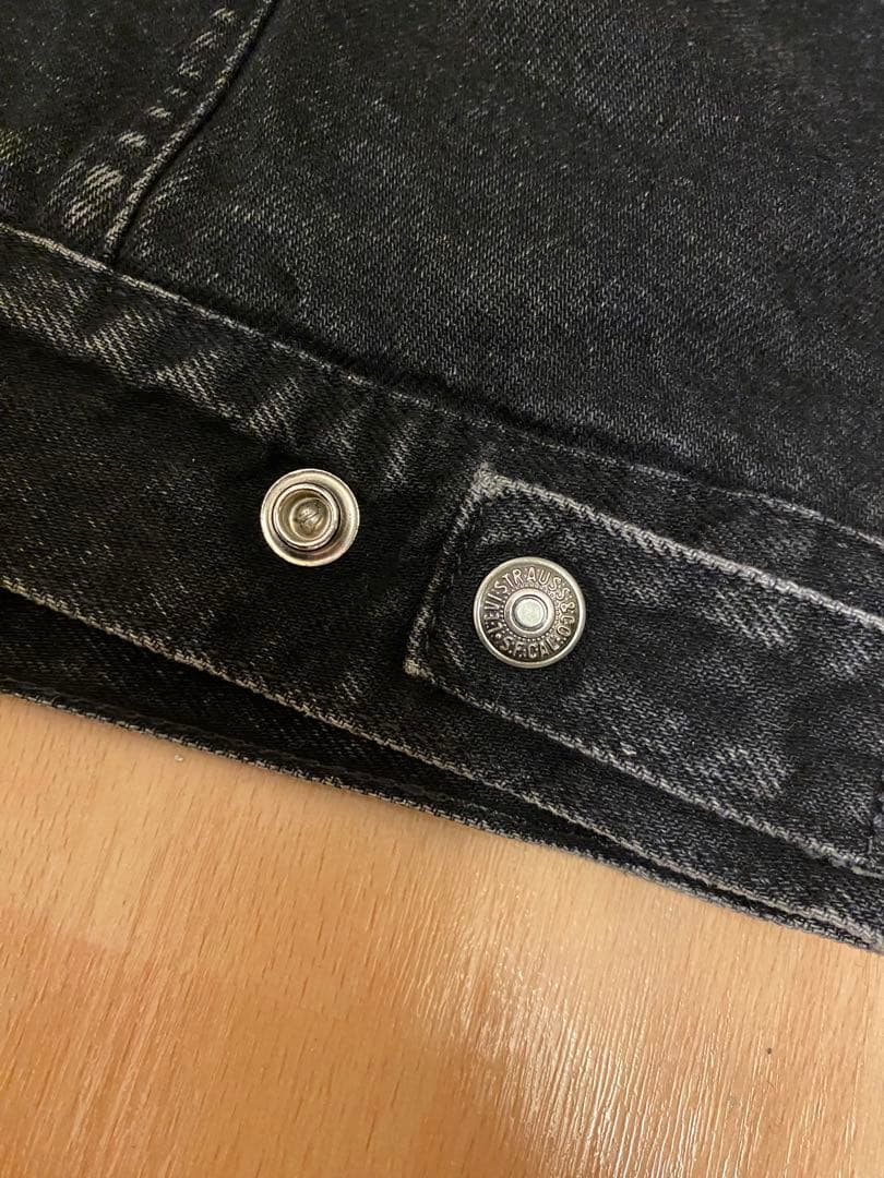 希少 90s リーバイス ブラック ボア シェルパ デニム ジャケット 古着