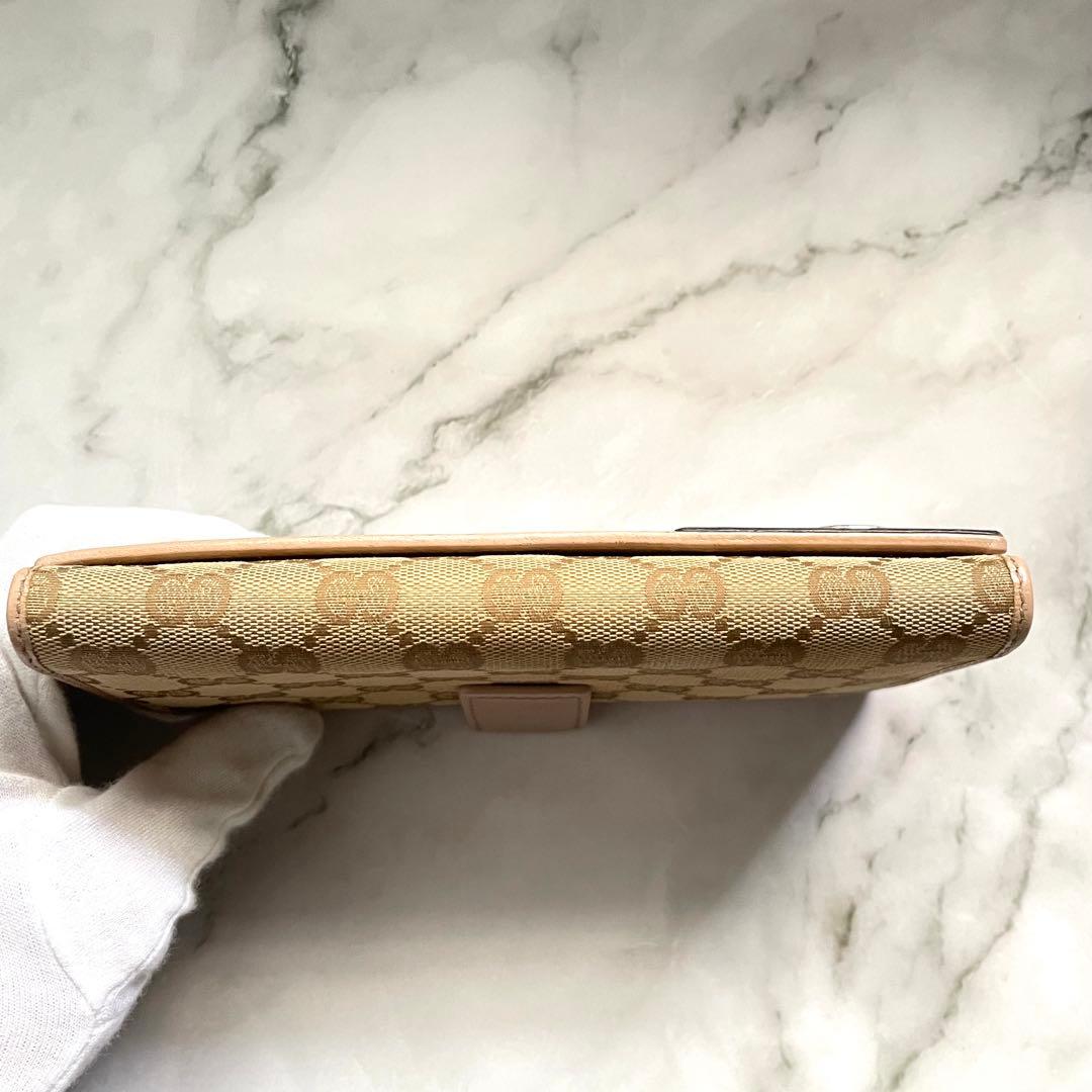 GUCCI グッチ 長財布 GGキャンバス ロゴプレート 0116-②