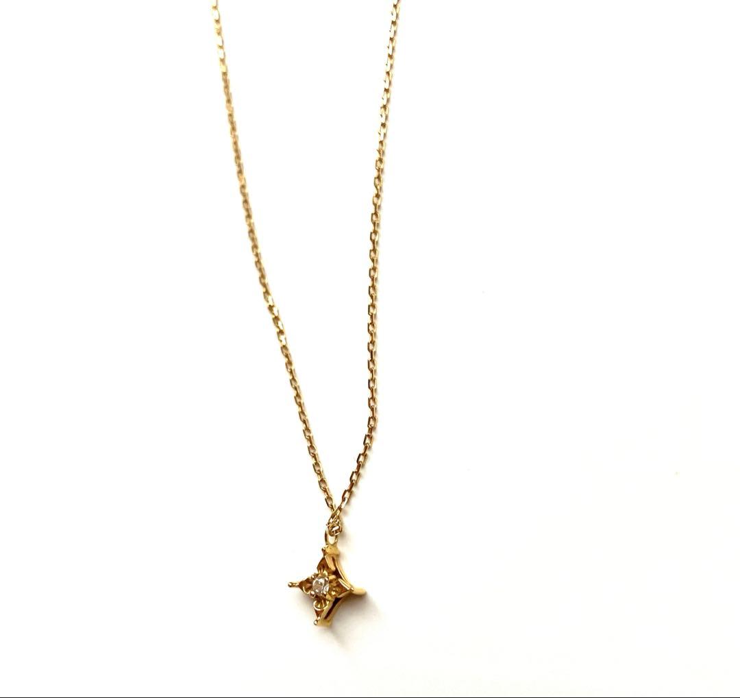 ahkahblanc K18YG ダイヤモンドネックレス　プチパレ　アーカー