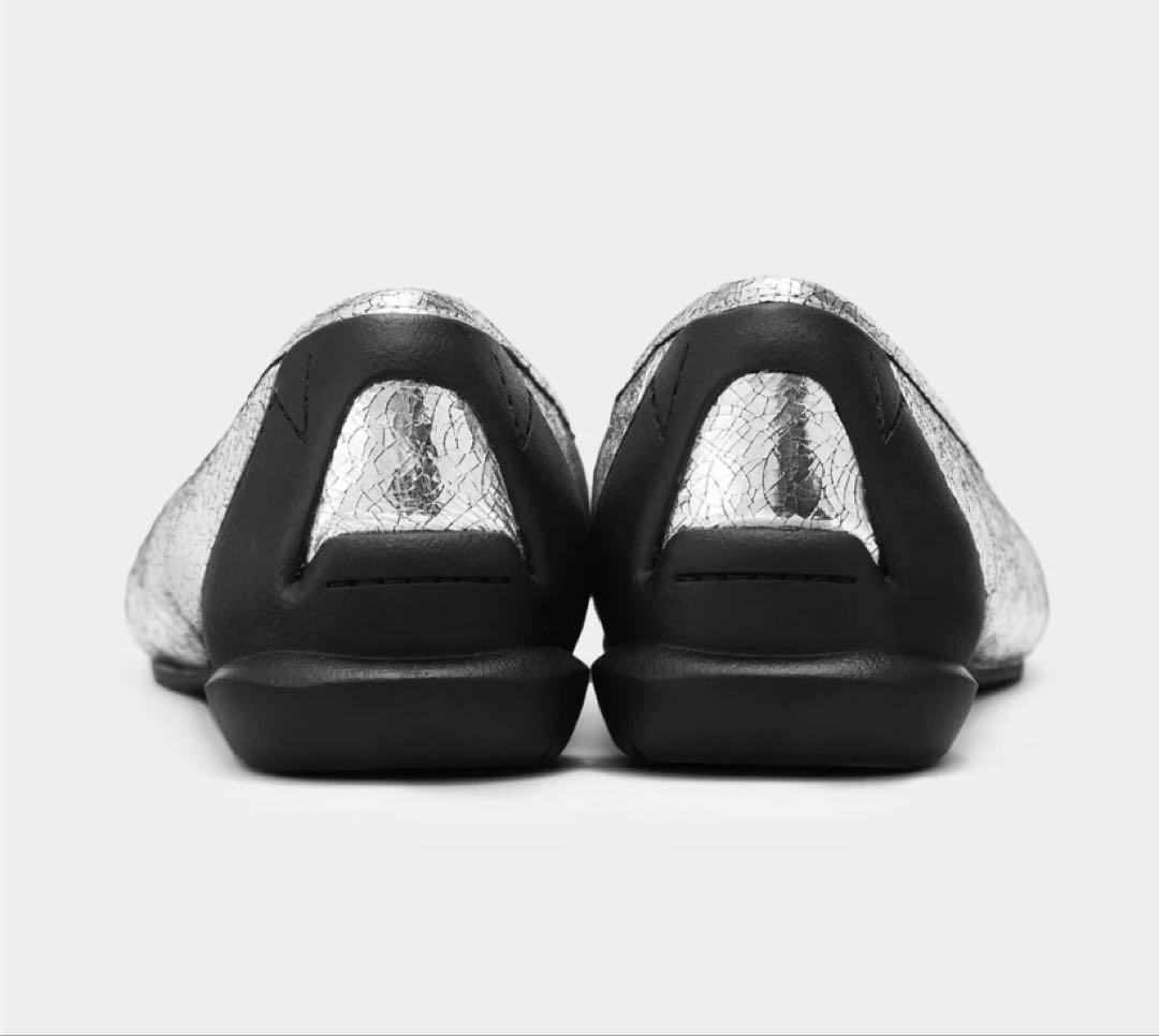 美品　SHISEI シルバーメタリックバレエシューズ