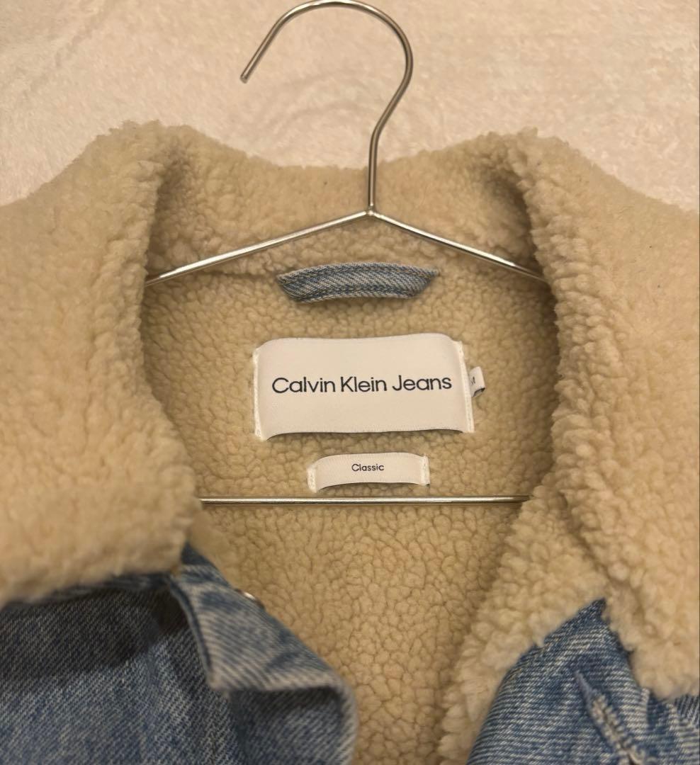 M*a様 カルバンクライン デニムジャケット ボア ロゴ