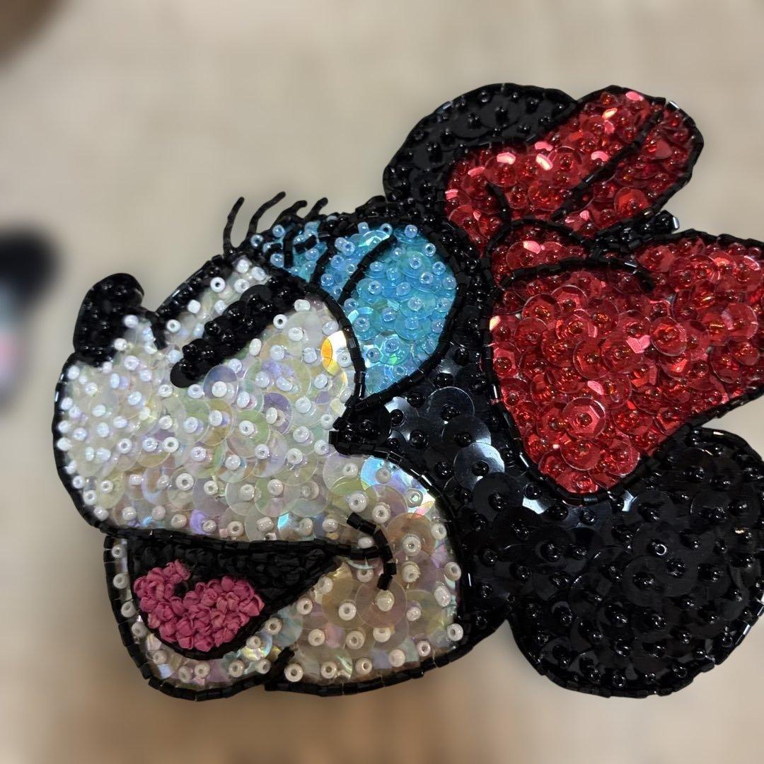 け*マ様 ディズニー　BEAMS ビーズ刺繍 かごバッグ