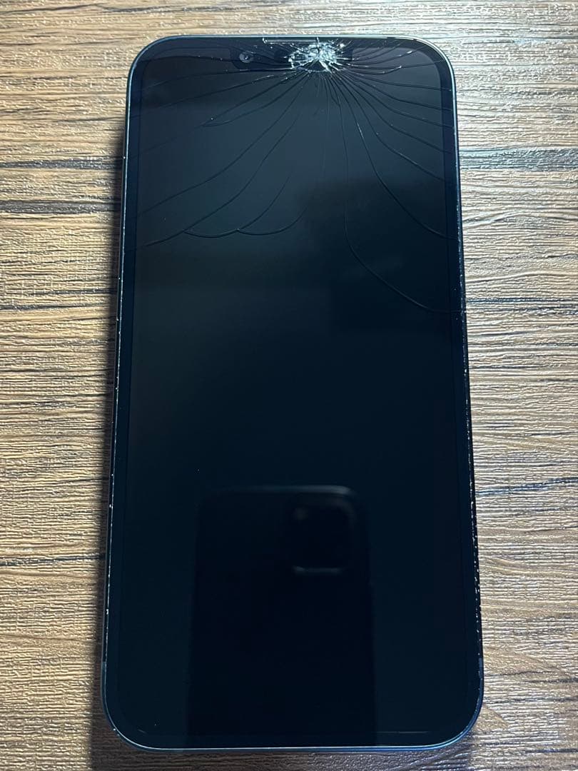 iPhone 14 128GB ミッドナイト＋おまけ※画面割れ・FaceID不良