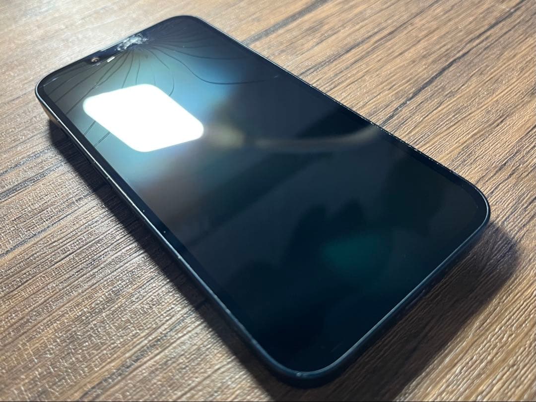 iPhone 14 128GB ミッドナイト＋おまけ※画面割れ・FaceID不良