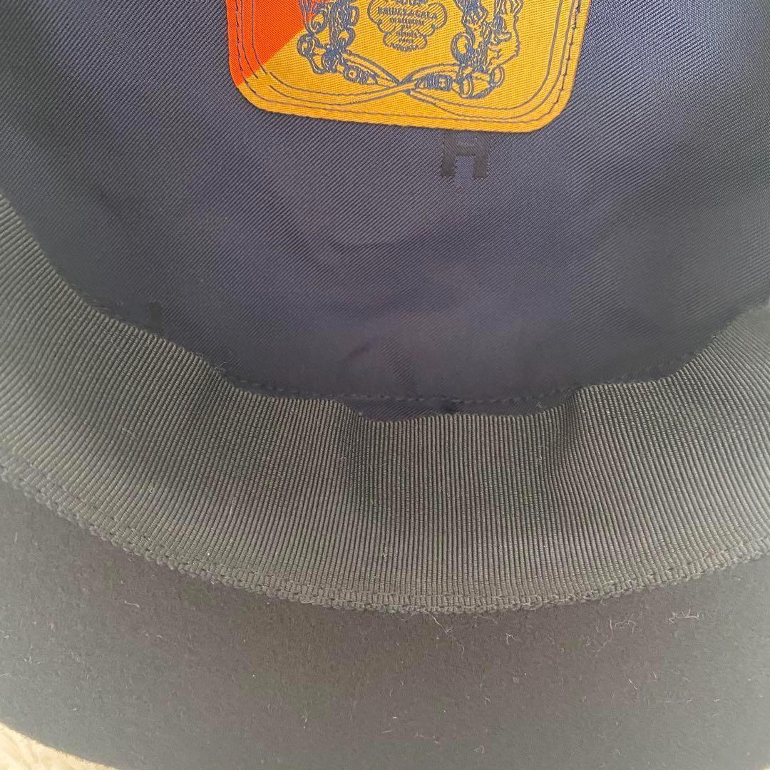 HERMES♡エルメス ドーヴィル 57 カシミヤキャスケット ブラック 帽子