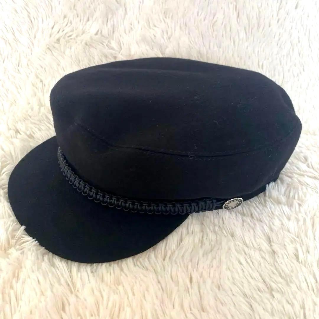 HERMES♡エルメス ドーヴィル 57 カシミヤキャスケット ブラック 帽子