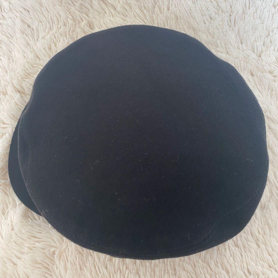 HERMES♡エルメス ドーヴィル 57 カシミヤキャスケット ブラック 帽子