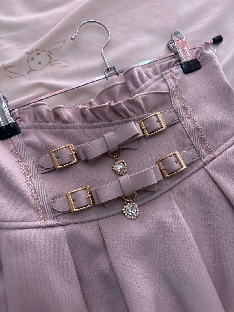 ❤︎LIZLISA 2連リボンベルトスカパン（pink）❤︎