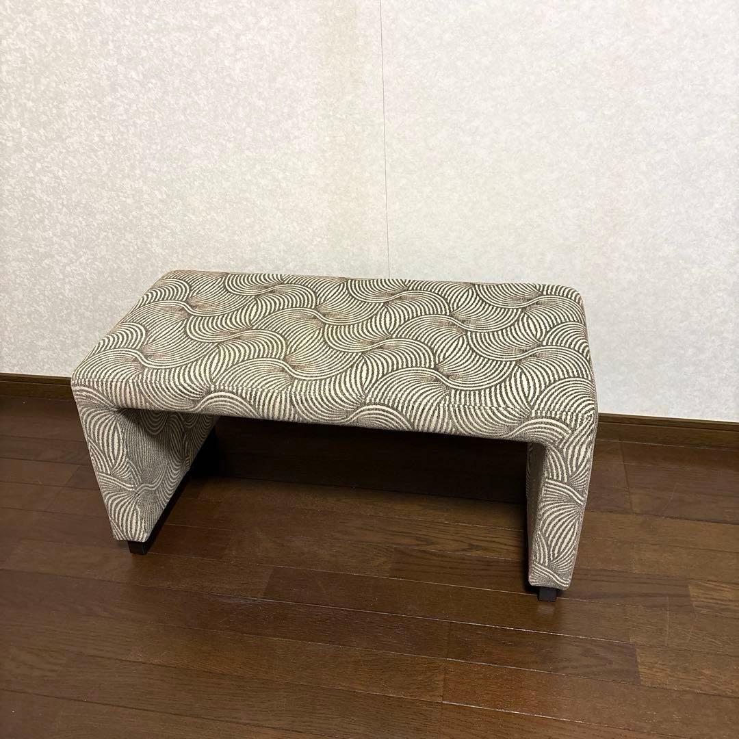 【良品】HUKLA スツール ベンチ ゼブラ柄